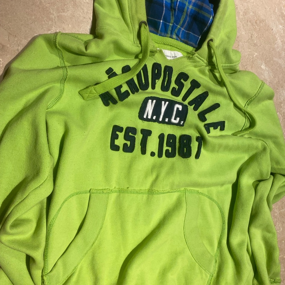 Aeropostale Lime Green Pullover Hoodie